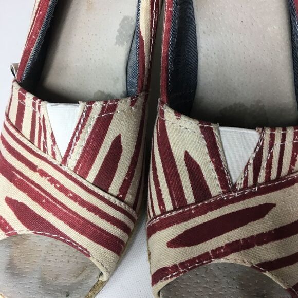Toms open toe Espadrille wedge sandals size 10W - Picture 7 of 9